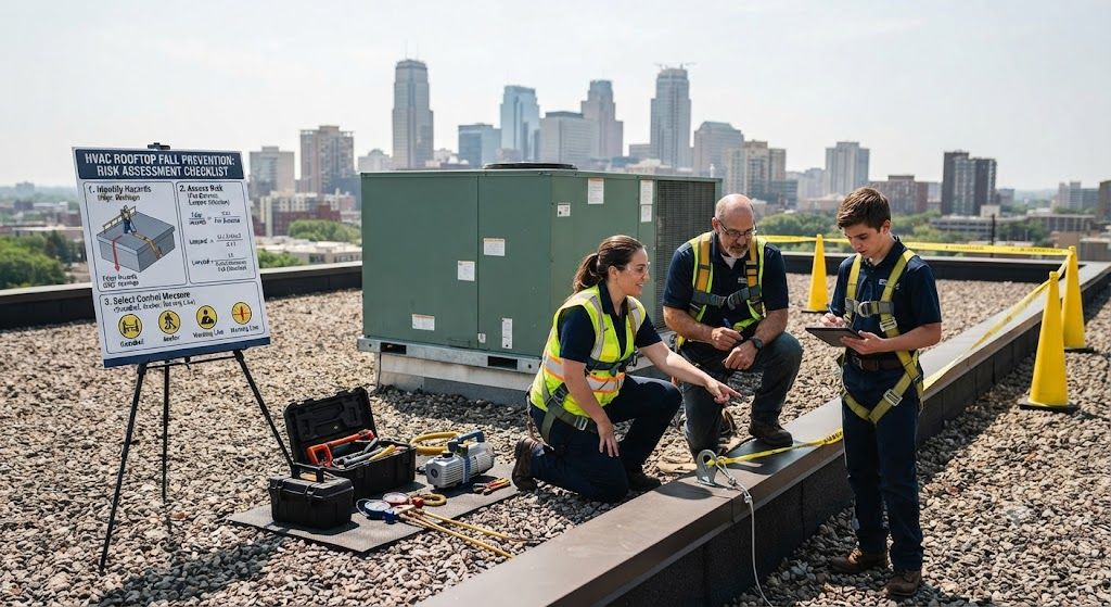 HVAC fall prevention risk assessment methods