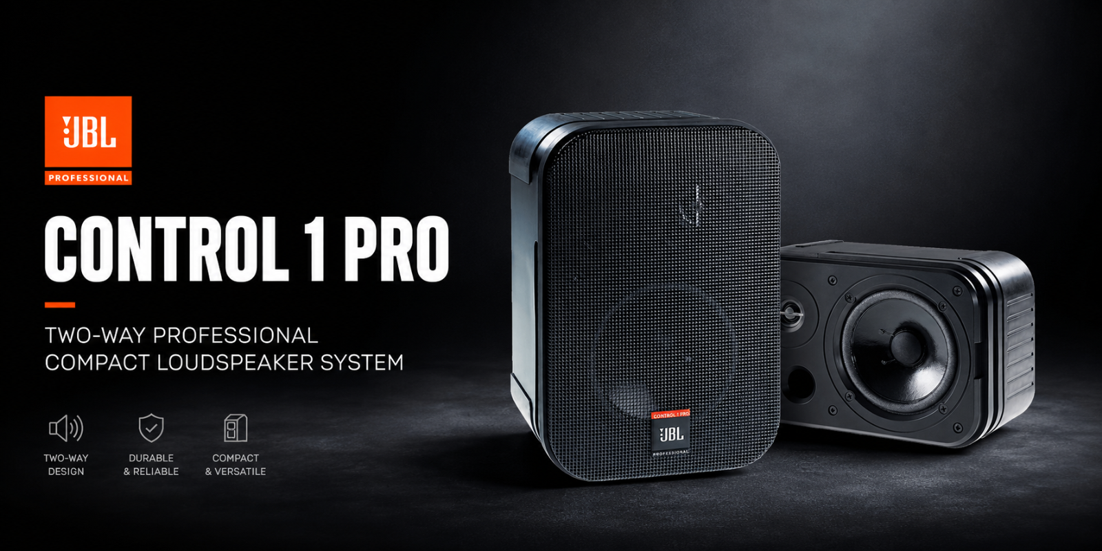 JBL Control 1 Pro – Two-Way Professional Compact Loudspeaker System