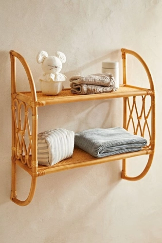 WS 010 - RATTAN WALL SHELF