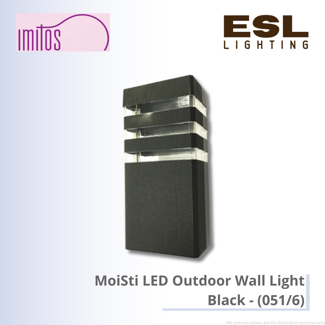 IMITOS MoiSti LED Outdoor Wall Light Black - 051/6