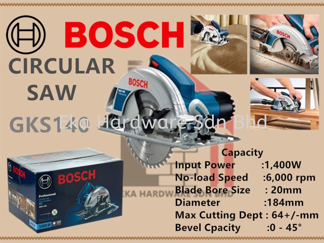 BOSCH GKS 140 PROFESSIONAL HAND-HELD CIRCULAR SAW