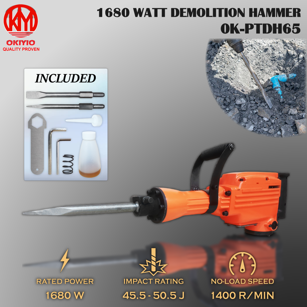 OKIYIO DEMOLITION HAMMER 1680w (HEAVY DUTY)