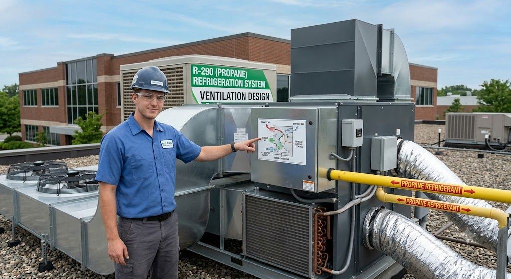 propane refrigerant ventilation system design