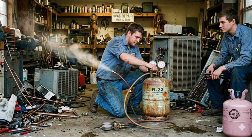 environmentally hazardous refrigerant handling