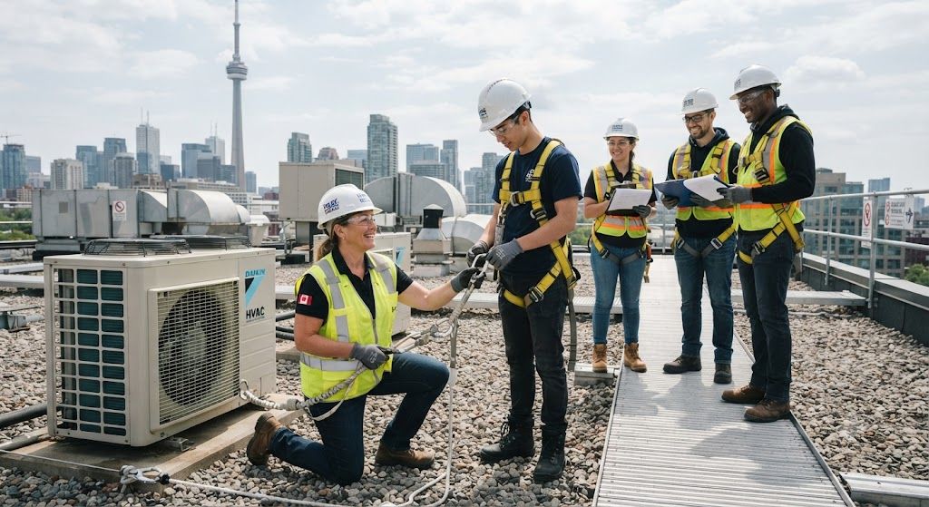 HVAC certified height safety training air conditioning