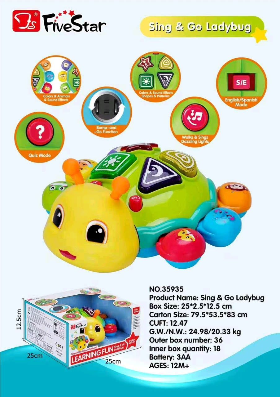 🐞 Learning Fun Sing & Go Ladybug – Interactive Educational Musical Toy for Kids