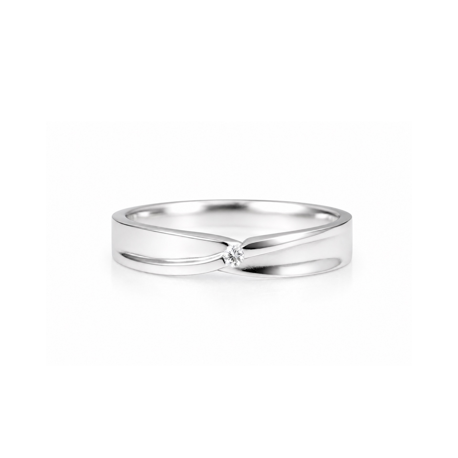 Roman & Co庐 Elvara Cross Diamond Wedding Band