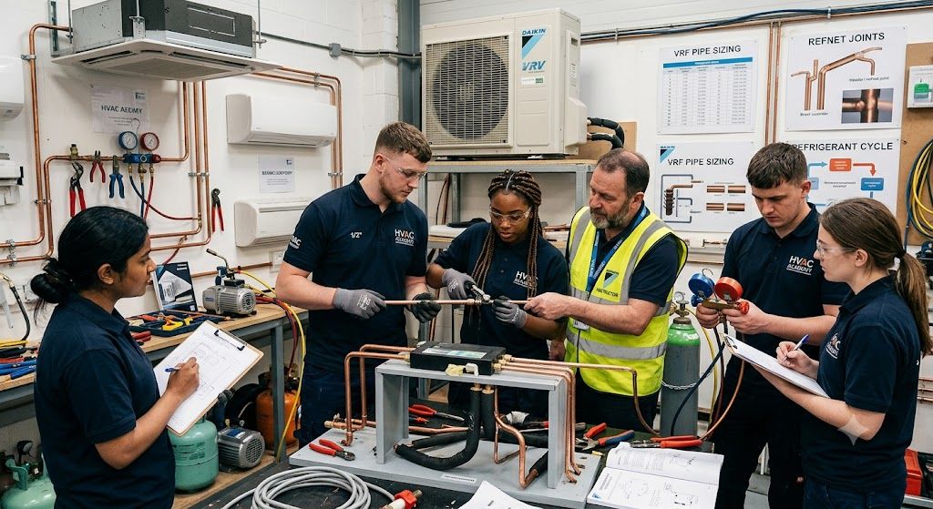 VRF refrigerant piping installation training