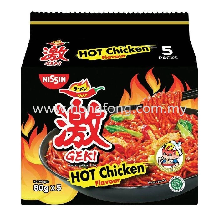 NISSIN GEKI INST NOODLES 5'S-HOT CHIC(80G)