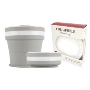 Collapsible Silicone Mug with Cover - 350ml