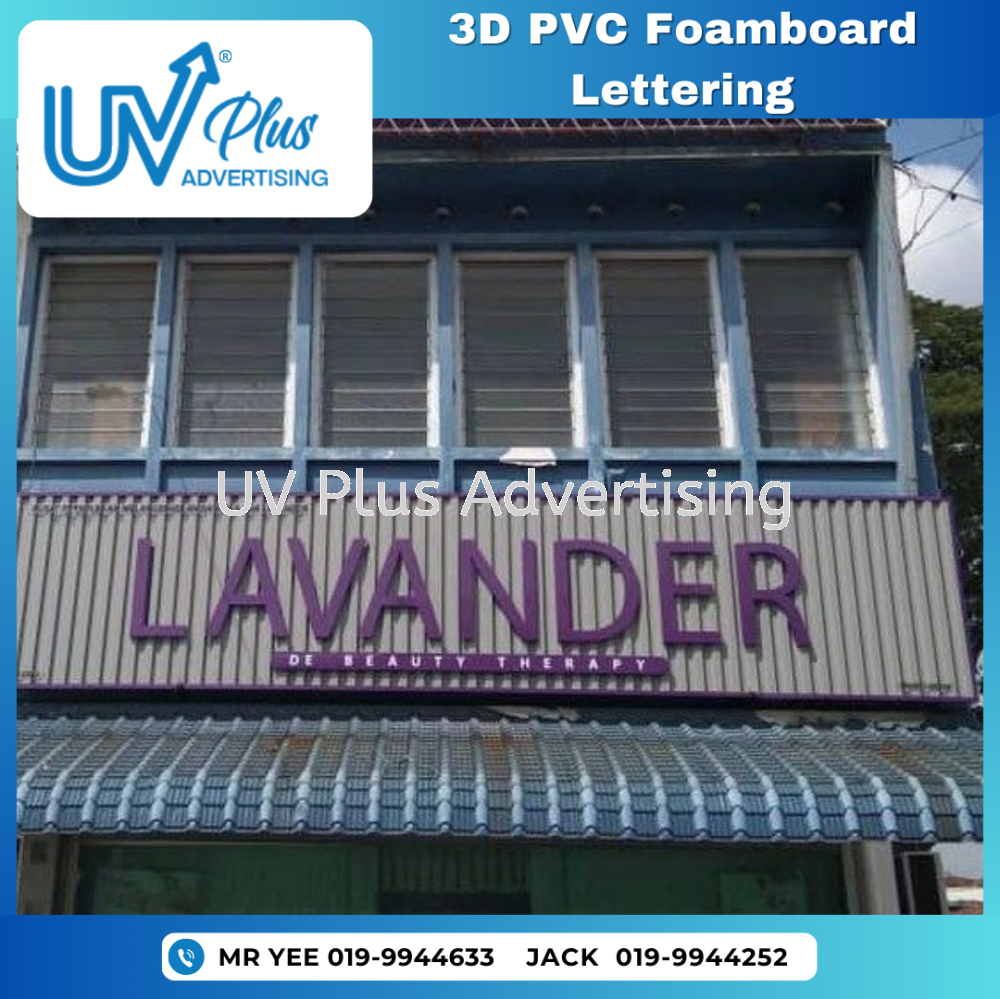 3D PVC Foamboard Lettering | Lavander De Beauty Therapy & Gym Healthy ...