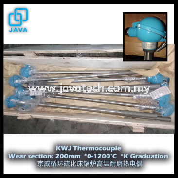 KWJ Circulating Fluidized Bed Boiler High Temperature Wear-Resistant Thermocouple(Wear section: 200mm  *0-1200掳C  *K Graduation)