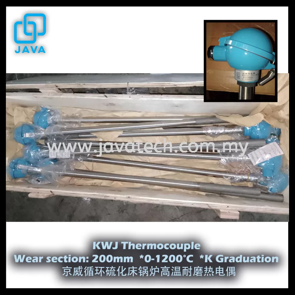 KWJ Circulating Fluidized Bed Boiler High Temperature Wear-Resistant Thermocouple(Wear section: 200mm  *0-1200掳C  *K Graduation)