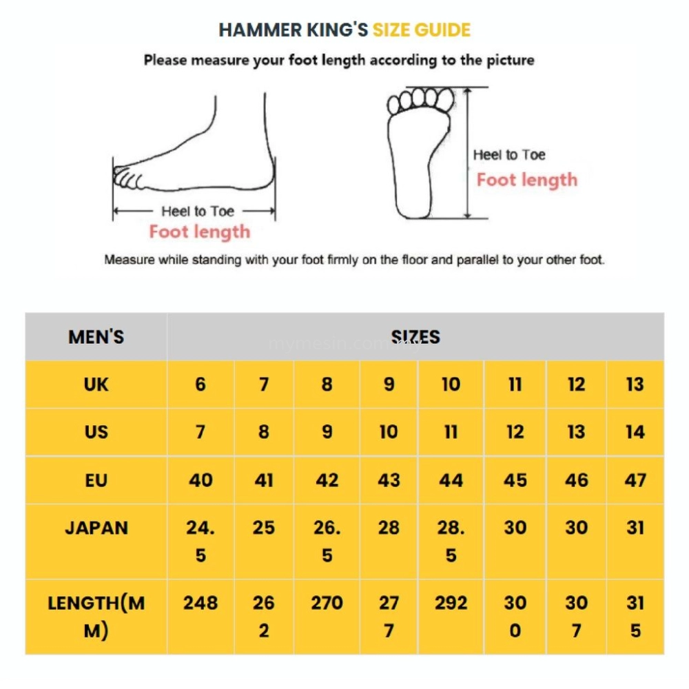 Markhor Shoe Size Guide