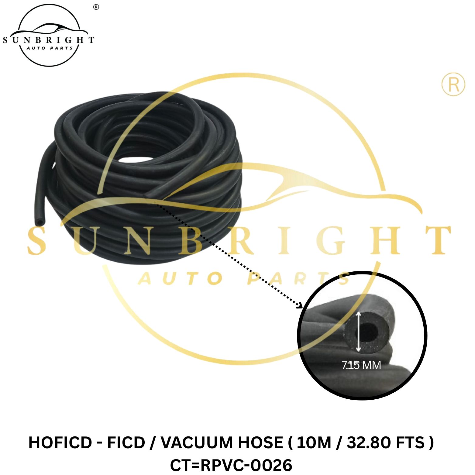 HOFICD - FICD / VACUUM HOSE ( 10M / 32.80 FTS ) CT=RPVC-0026
