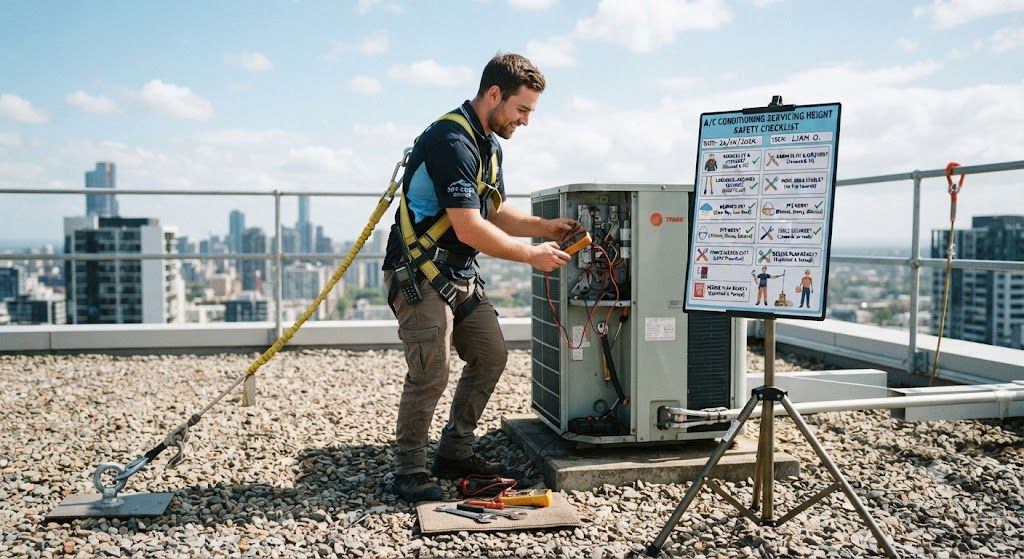 air conditioning servicing height safety checklist