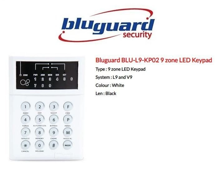 Bluguard Security L9 Keypad (Wired Alarm System)