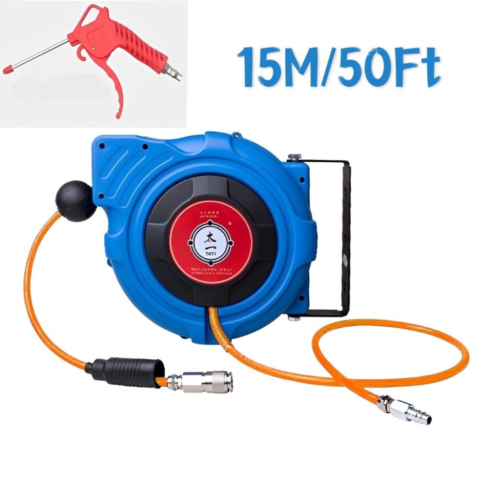 1/4'' AIR HOSE REEL RETRACTABLE AUTO REWIND 260 PSI COMPRESSOR (15 MTR/50FT)