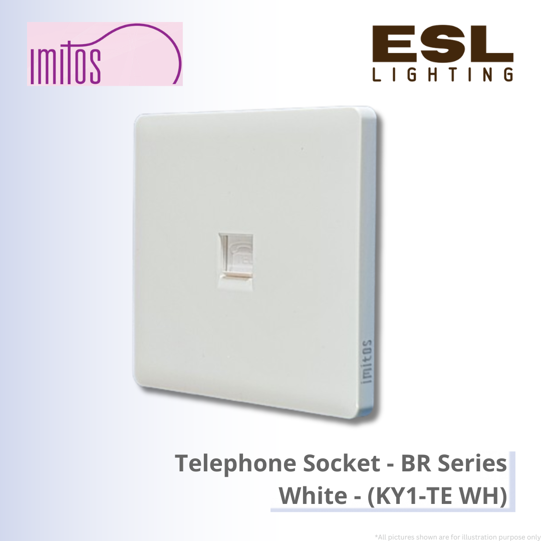 IMITOS Telephone Socket (BR Series) White - KY1-TE WH
