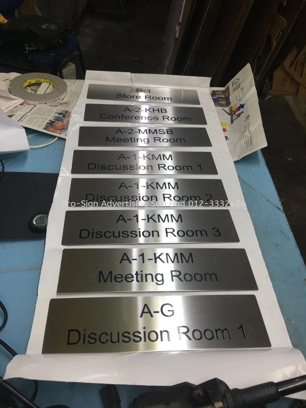 STAINLESS STEEL CHEMICAL ETCHING ROOM PLATE (KHIND, 2022, SHAH ALAM)