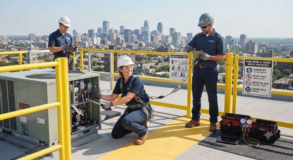 safe working at height for HVAC technicians