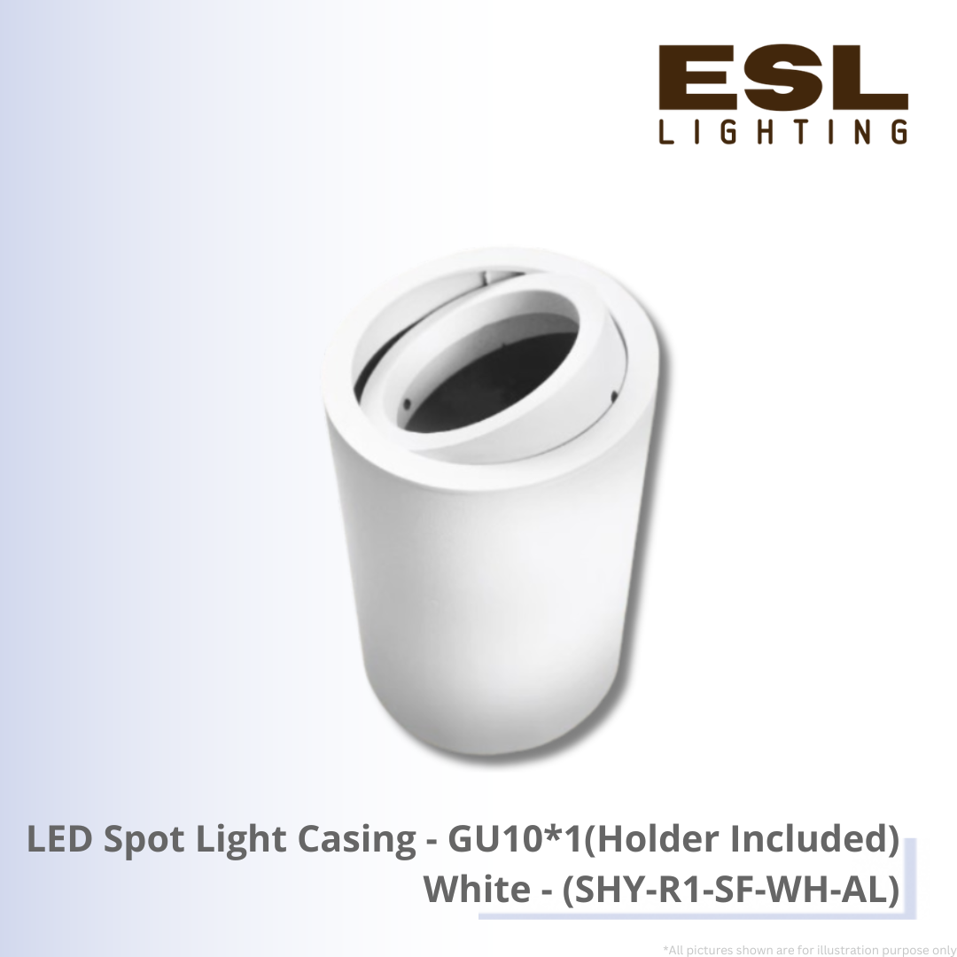 LED Spot Light Casing GU10*1(Holder Included) White - SHY-R1-SF-WH-AL