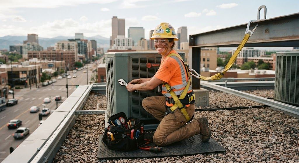 air conditioning installation contractor height safety rules