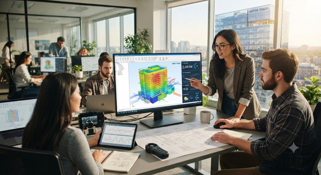 commercial building cooling load simulation method