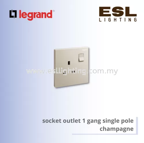 Legrand  Galion™ socket outlet 1 gang single pole champagne