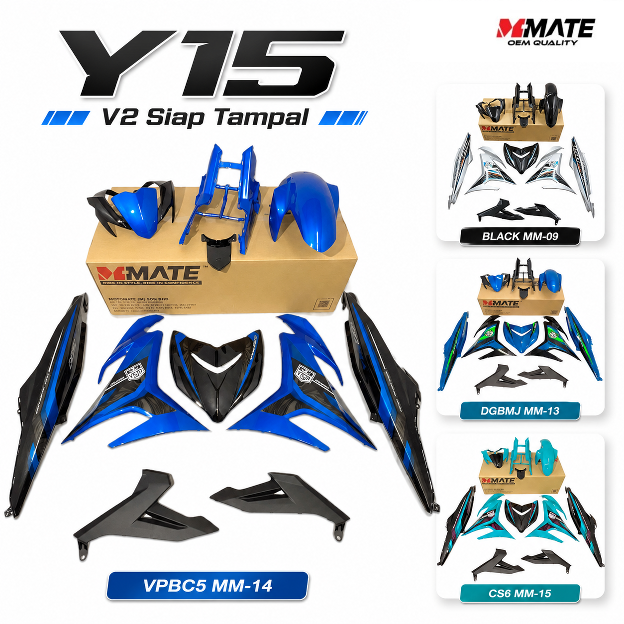 Y15 V2 M-mate Cover Set 20 design Siap Tampal