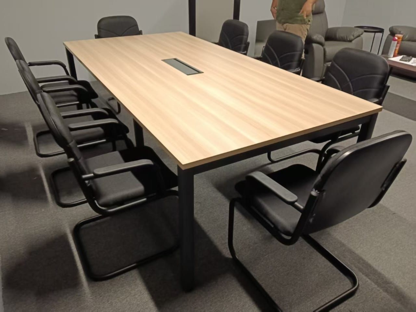 Modern Meeting Table Malaysia | Meja Mesyuarat Moden | Office Conference Table & Chair Set | Pembekal Kerusi dan Meja Mesyuarat | Deliver Penang, Perai, Batu Kawan, Kulim Hi Tech