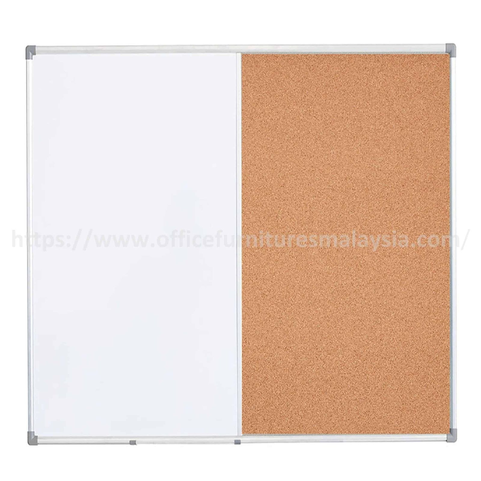4 ft x 4 ft Aluminium Dual Cork – White Board OFMDUC44
