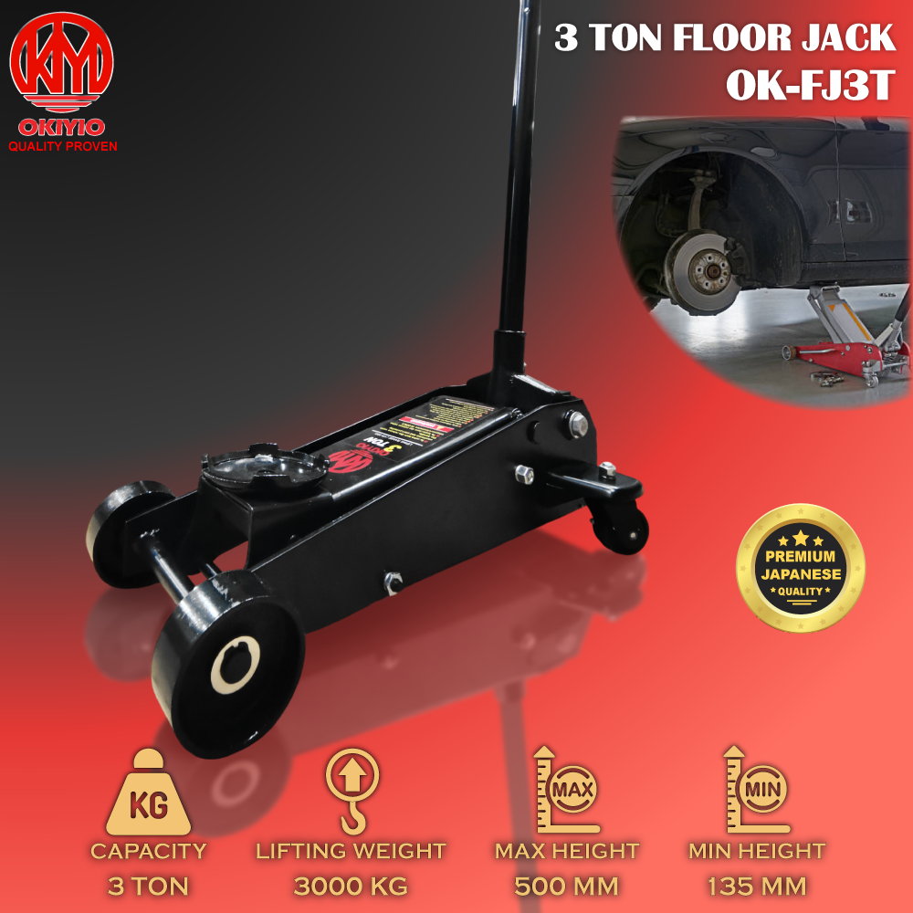 OKIYIO FLOOR JACK 3 TON (HEAVY DUTY)