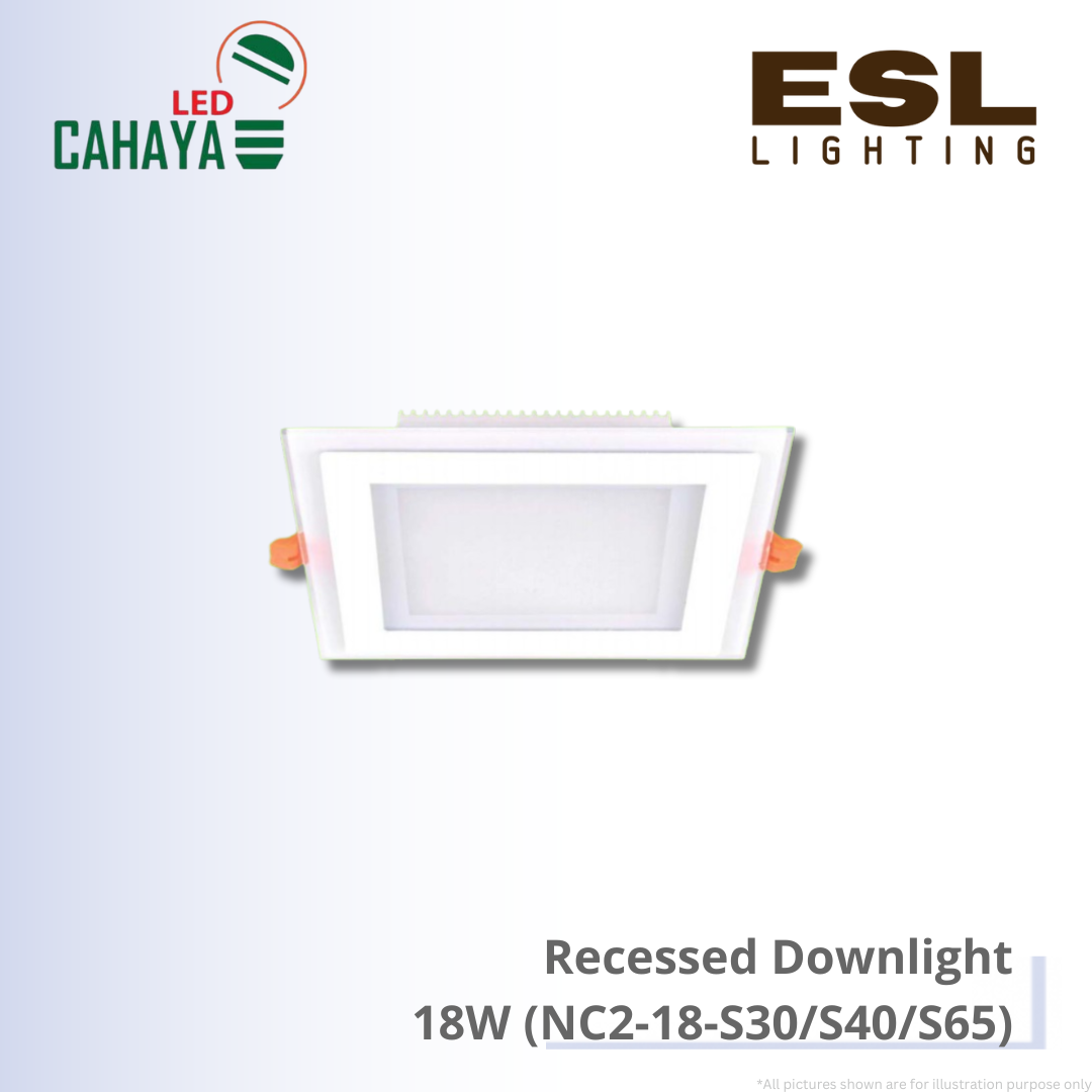 CAHAYA LED Recessed Downlight NC2 Series 18W - NC2-18-S30 NC2-18-S40 NC2-18-S65 LED Downlight Square White