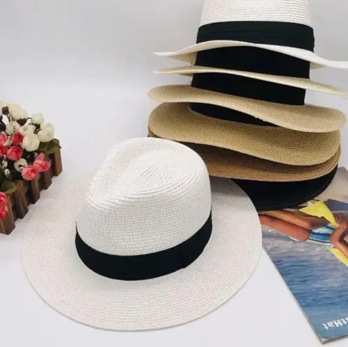 Natural Panama Straw Wide Brim Hat  01