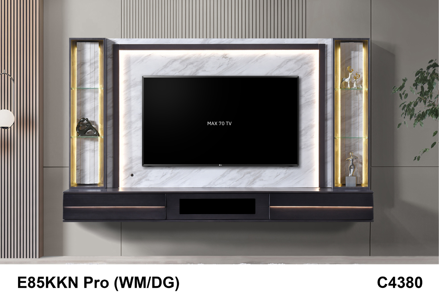 WALL TV CABINET - E85KKN PRO (WM/DG) C4380