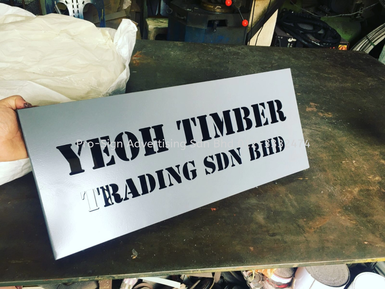 ALUMINIUM LASER CUT BOX UP SIGNAGE (YEOH TIMBER, 2021, PORT DICKSON)