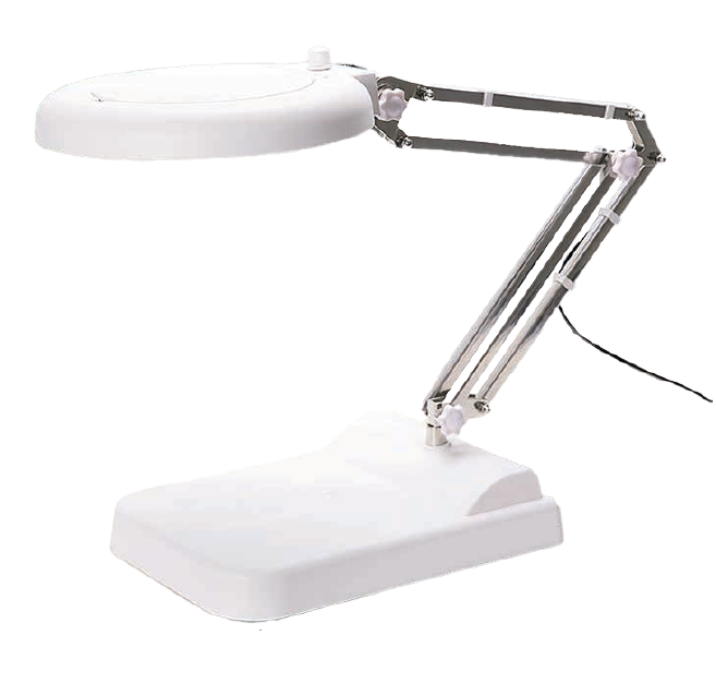 Industrial LED Folding Desktop Magnifiers With Stainless Steel Arms ...