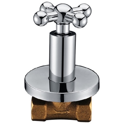 T-6544FT Full-Turn Concealed Stop Cock 1/2” | Brass Chrome Stop Valve | Premium Plumbing Control Valve