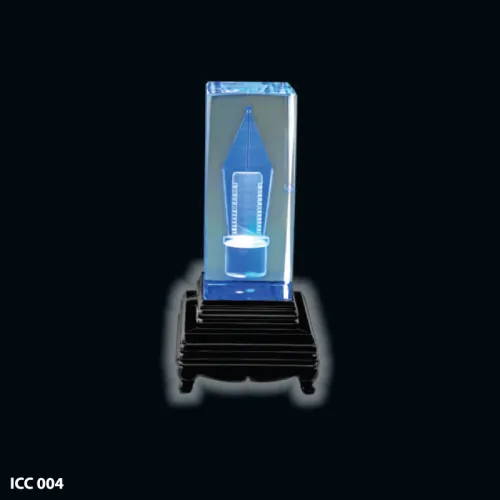 Crystal Cube with 2 Tier Light Base - ICC 004