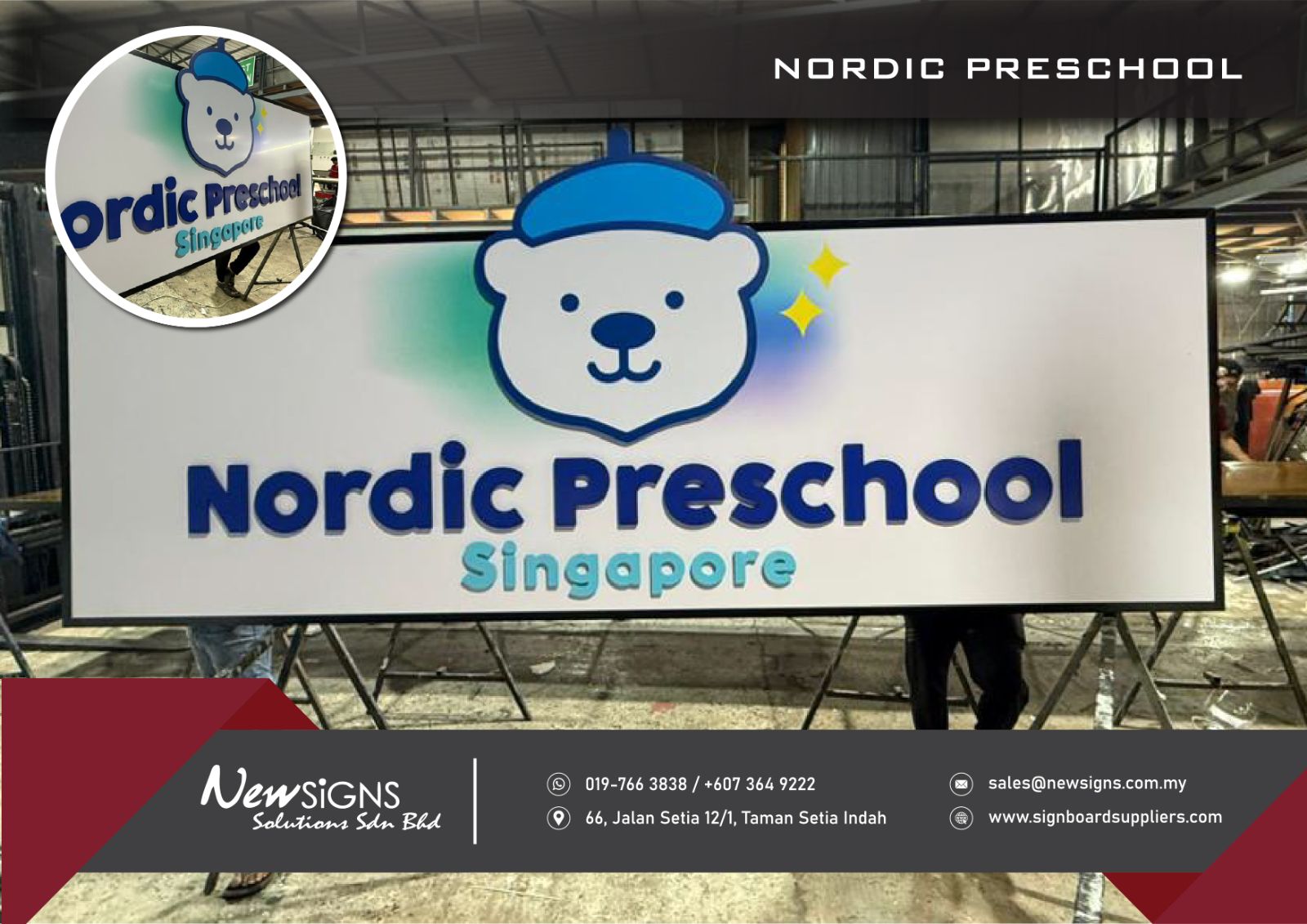 Nordic Preschool - Acp base with PVC Foamboard Lettering