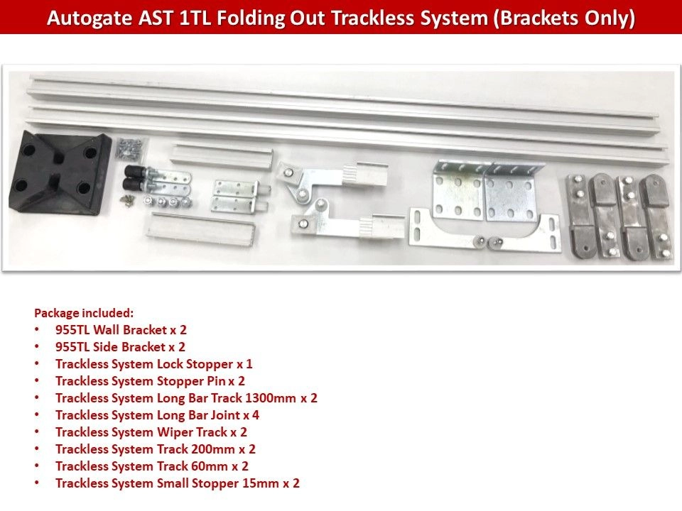 Autogate AST 1TL Folding Out Trackless System (Autogate Trackless Bracket Set)