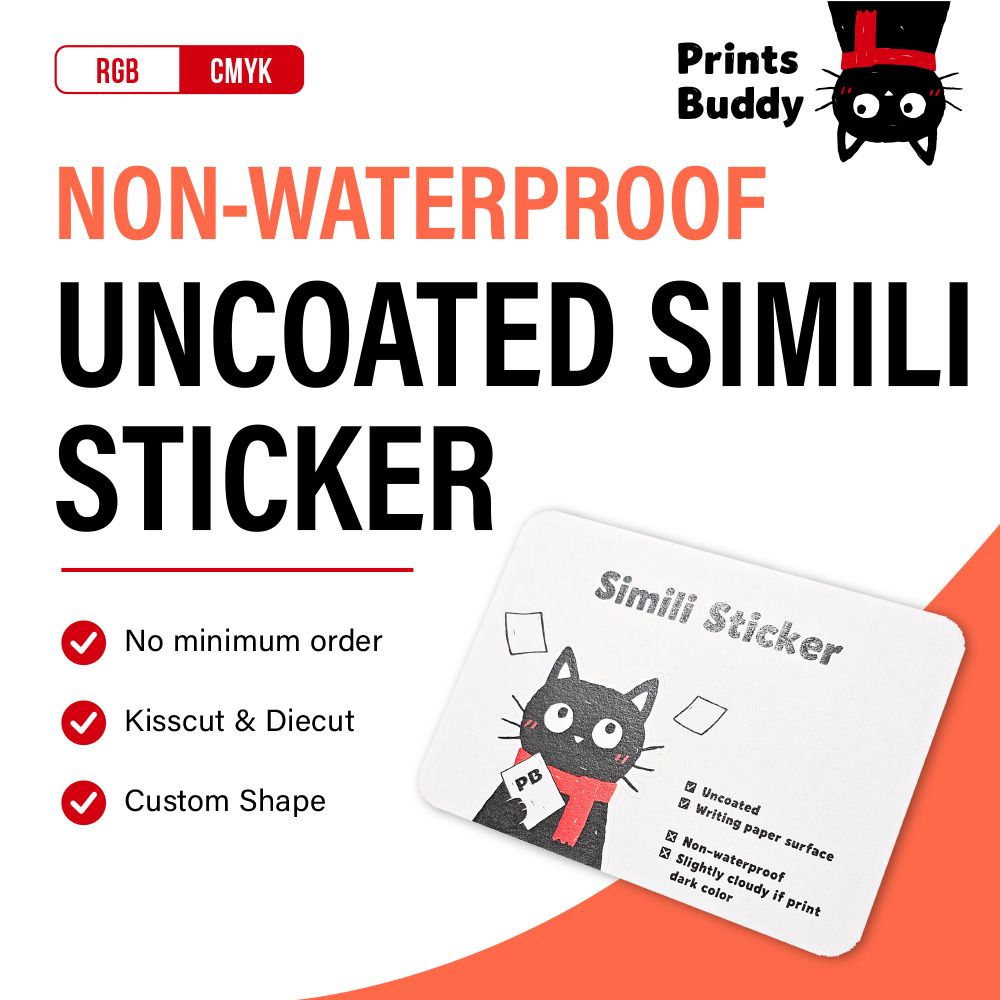 Uncoated Simili White Sticker
