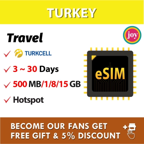 eSIM【Turkey】Travel Prepaid Sim Card UNLIMITED GB 土耳其上网卡