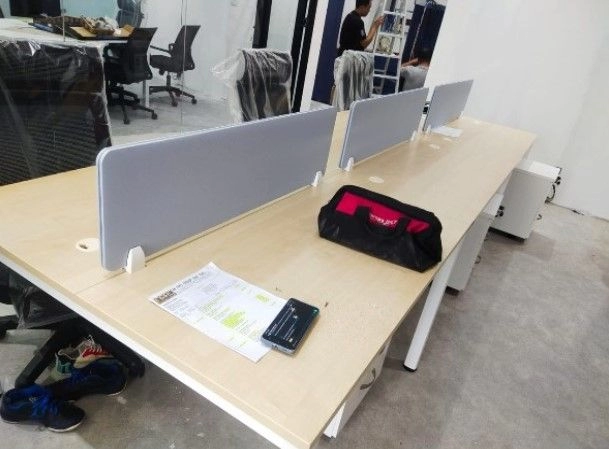 Office Furniture Bandar Puteri Puchong Office Workstation Table Cluster Of 6 Seater | Office Cubicle | Office Partition IP-W05