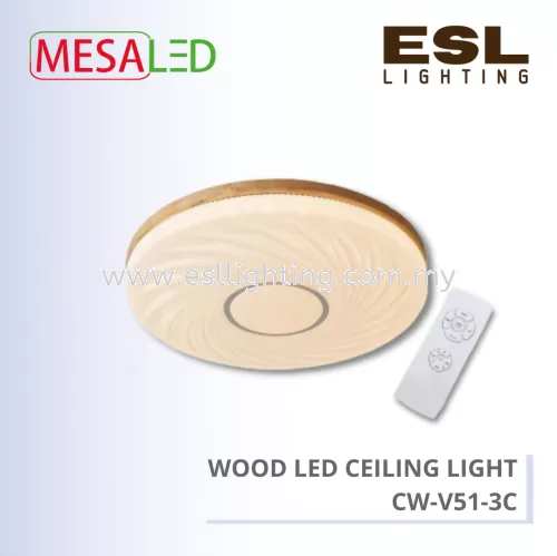 MESALED LED CEILING LIGHT WOOD 3 COLOR LIGHT 36W x 2 - CW-V51-3C