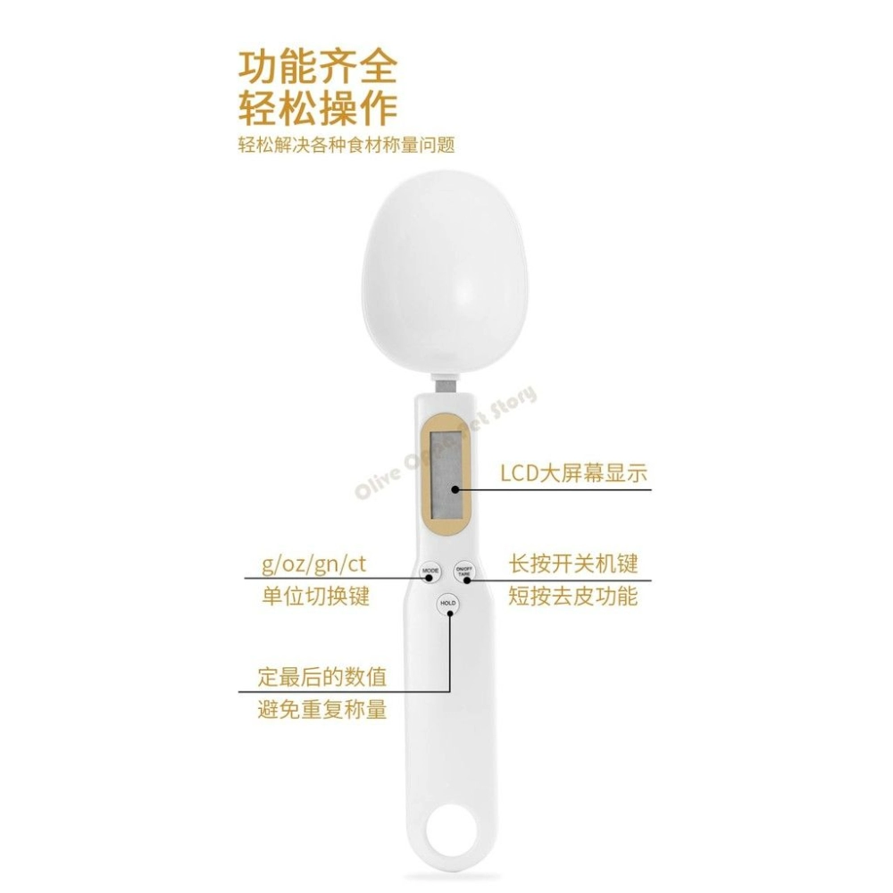 Cat & Dog Food Measuring Spoon with Lcd Display for Digital Measuring Spoon