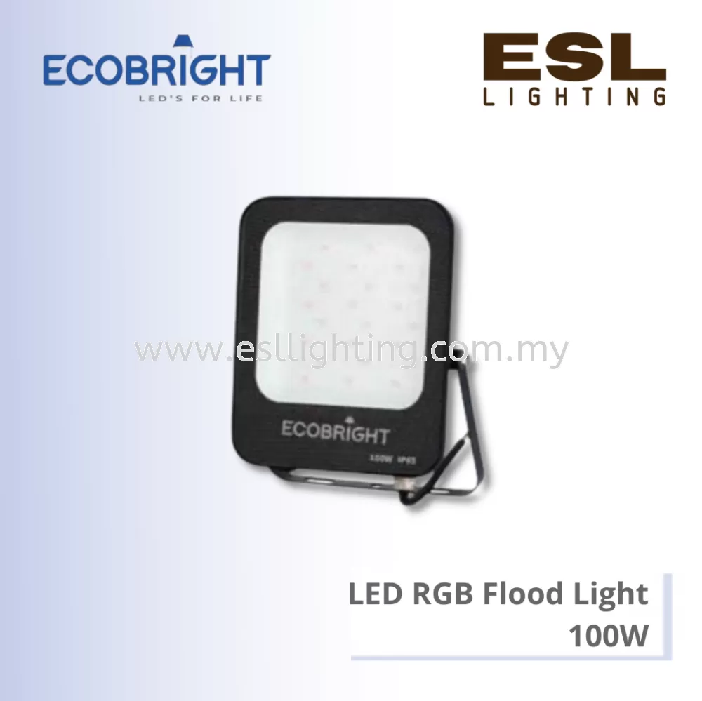 ECOBRIGHT LED RGB Flood Light 100W - EB-FL-08 100W [SIRIM] IP65