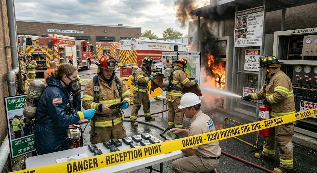 propane refrigerant fire response