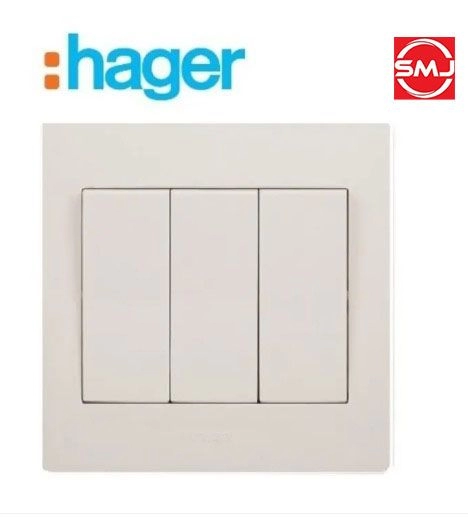 Hager WGML132 Muse 16AX 3 Gang 2 Way Switch